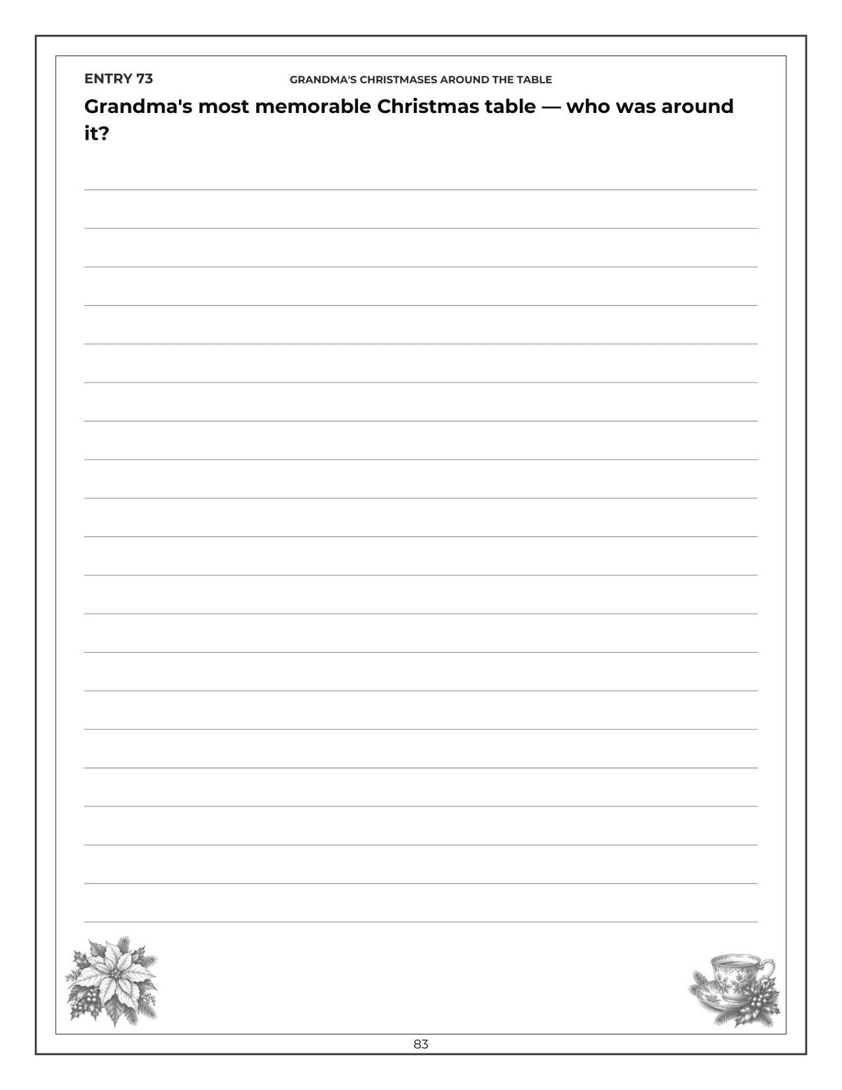 Grandma's Christmas Keepsake - inside page 83: Grandma's most memorable Christmas table