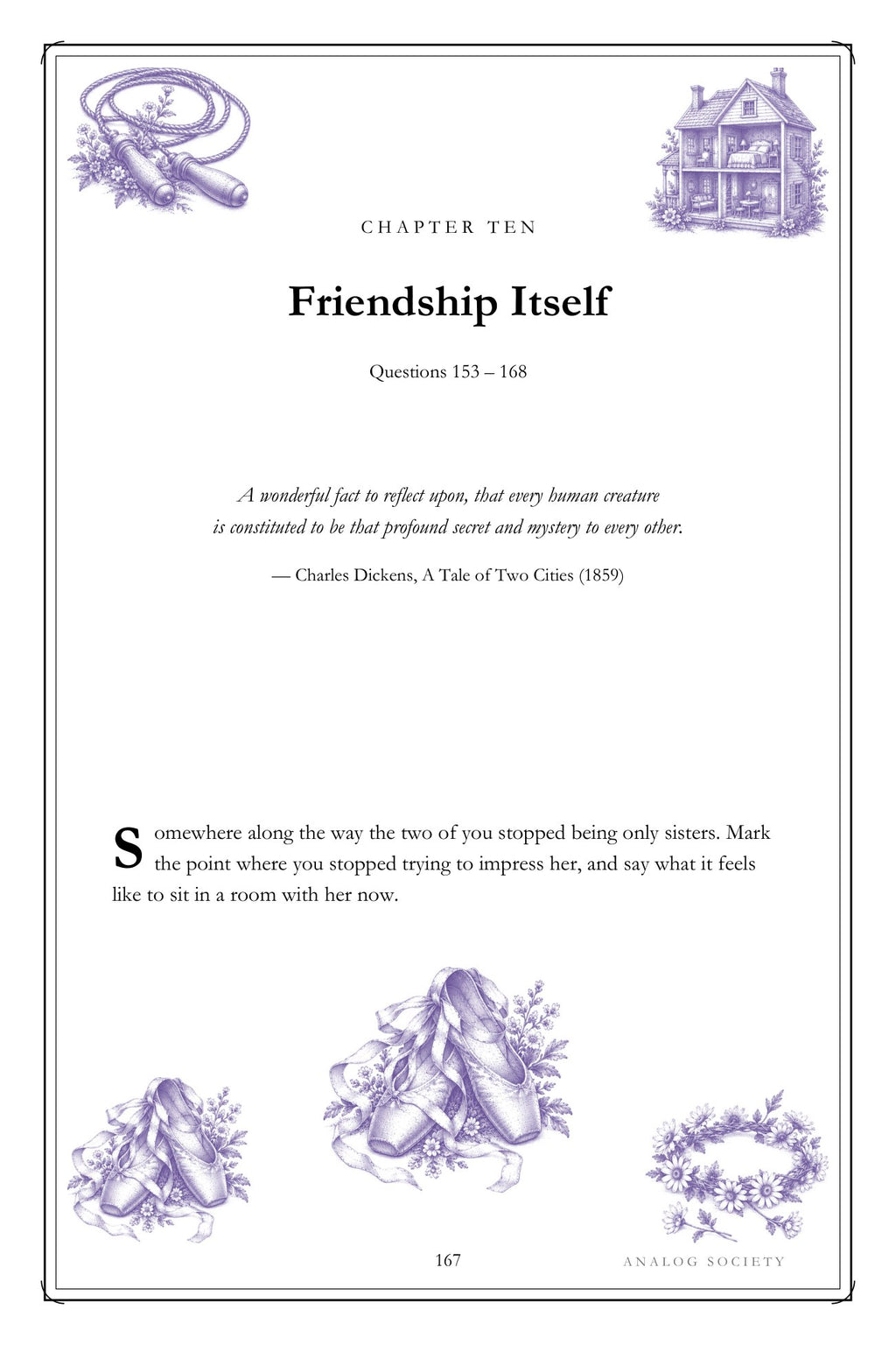 Growing Up Beside My Sister hardcover gift edition, inside page 167
