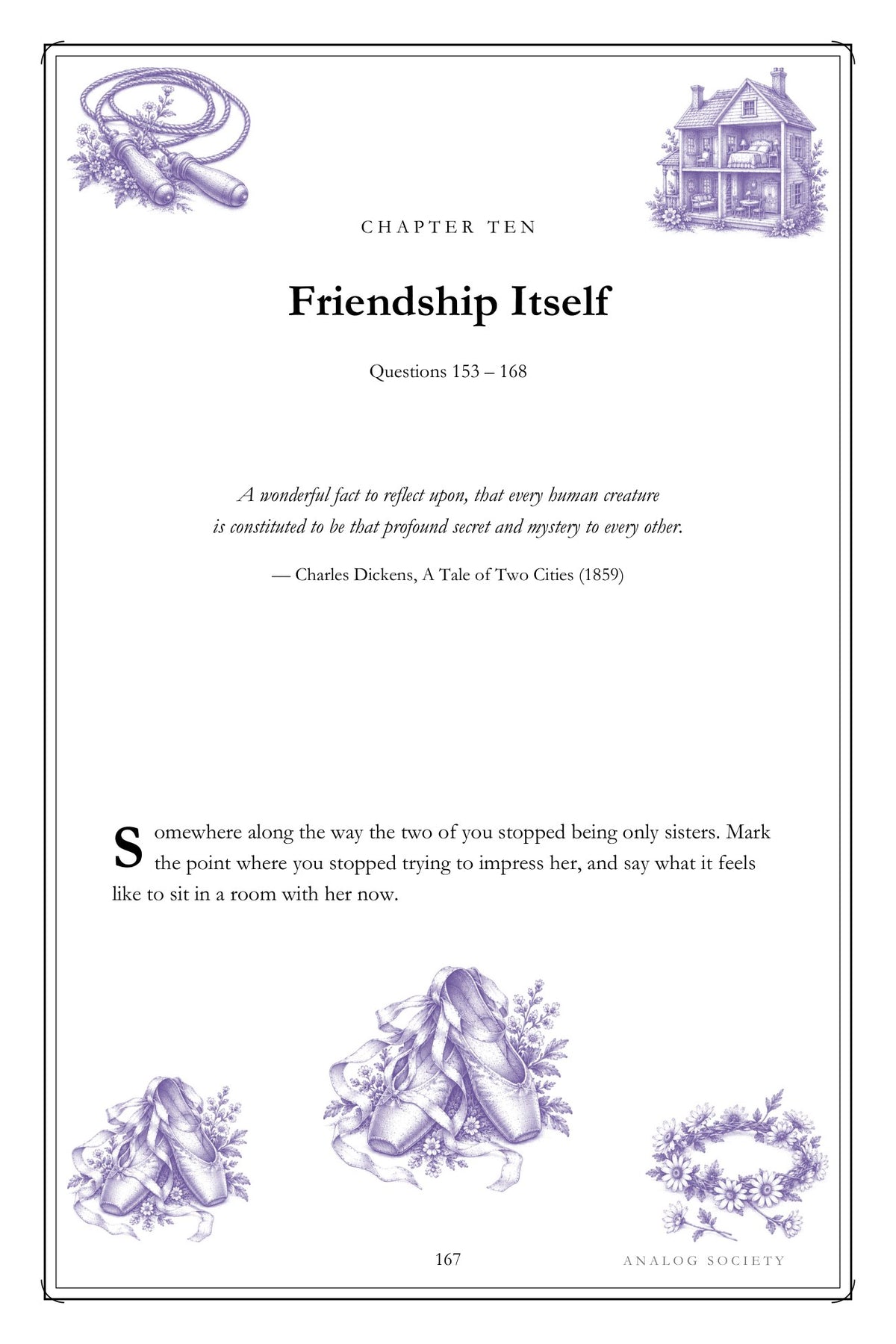 Growing Up Beside My Sister hardcover gift edition, inside page 167