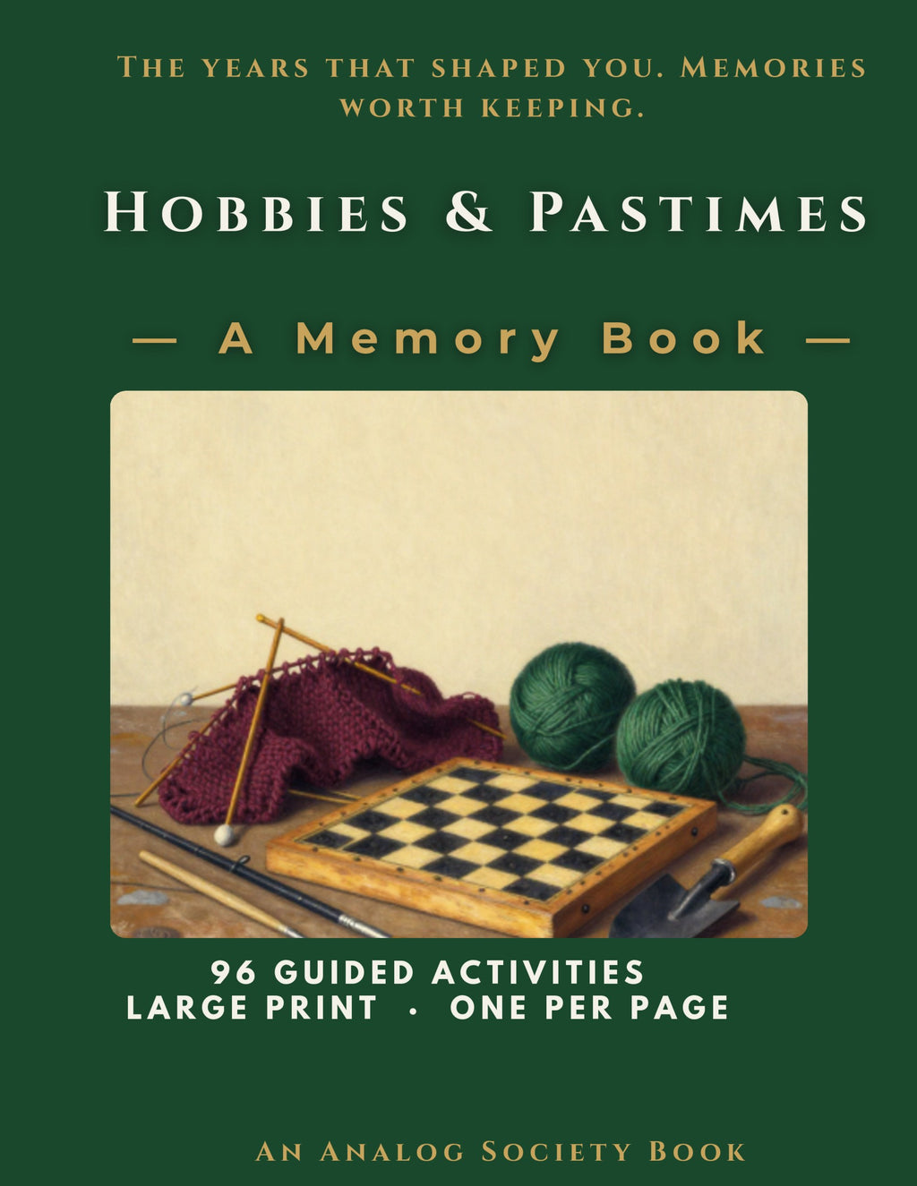 Hobbies and Pastimes - A Memory Book, hardcover front cover