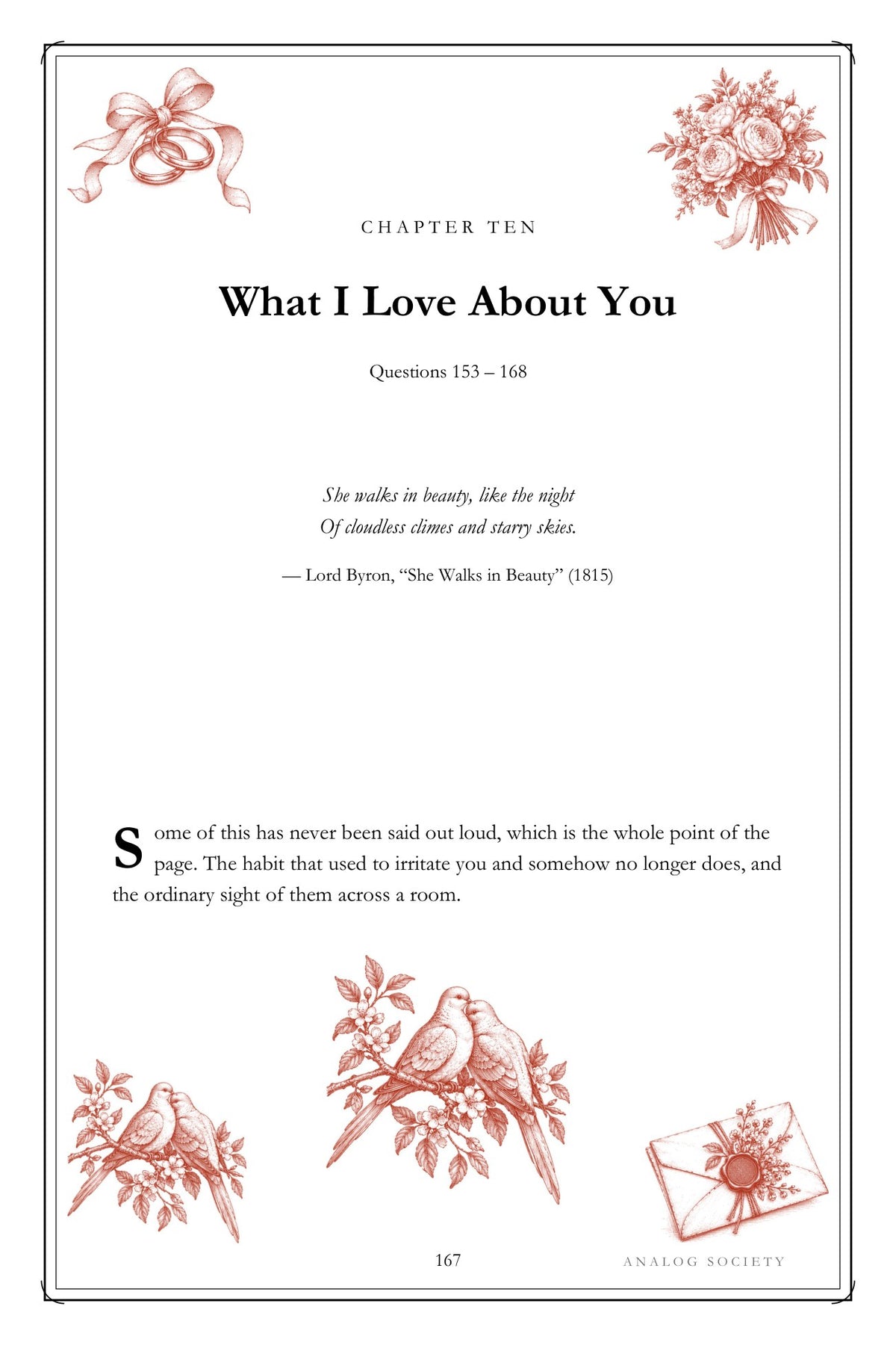 How We Met, Married and Stayed hardcover gift edition, inside page 167