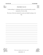 In Your Own Hand — Proverbs - inside page: Day 183 of 365 (printed in black and white)