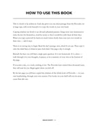 In Your Own Hand — Proverbs - inside page: How to Use This Book (printed in black and white)