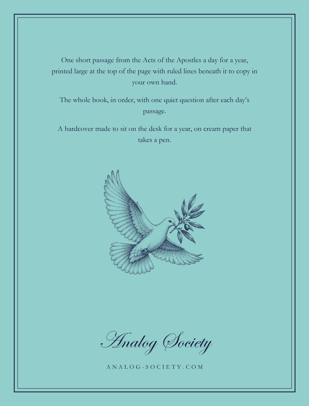 In Your Own Hand — The Acts of the Apostles - back cover