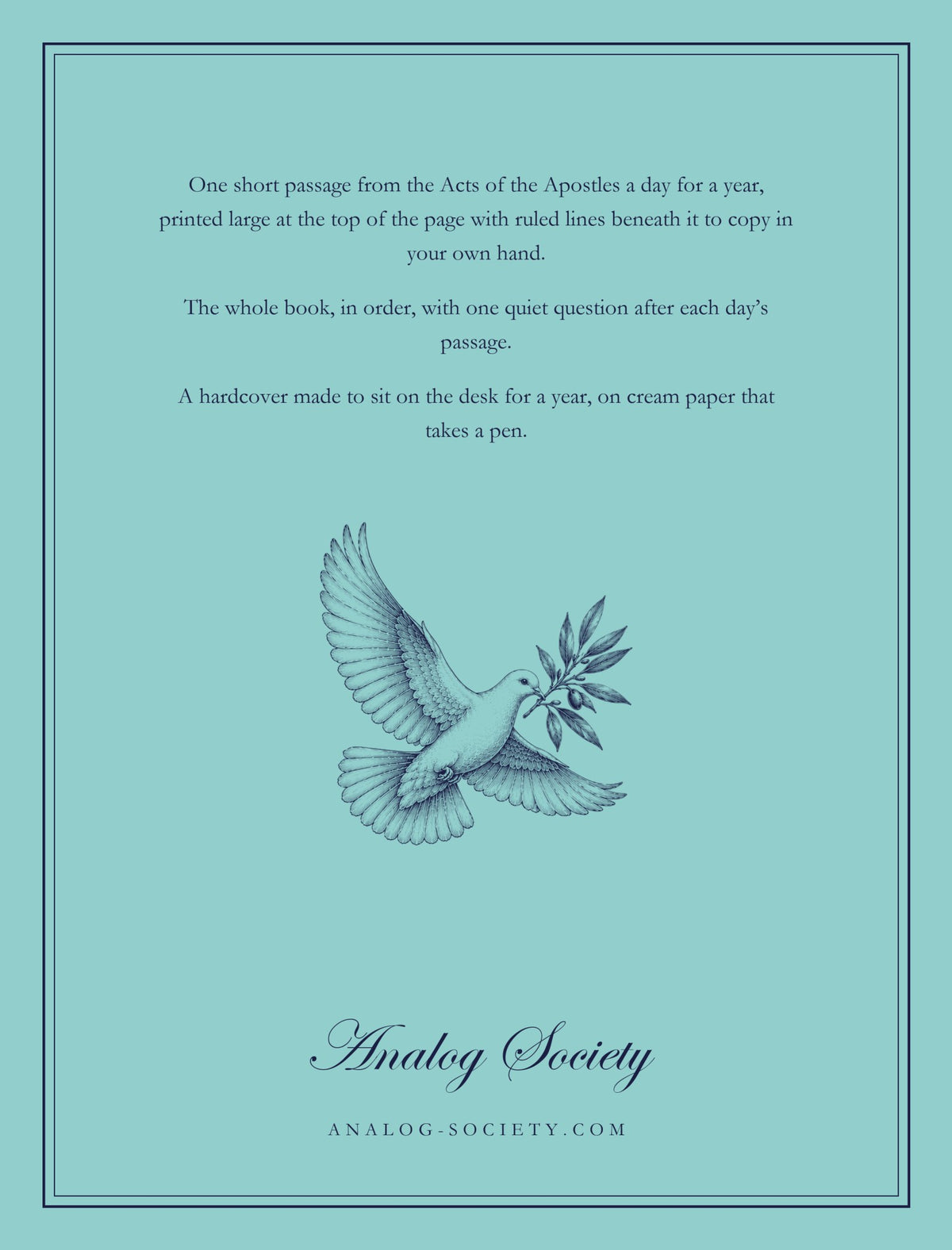 In Your Own Hand — The Acts of the Apostles - back cover