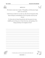 In Your Own Hand — The Acts of the Apostles - inside page: Day 1 of 365 (printed in black and white)