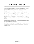 In Your Own Hand — The Gospel of John - inside page: How to Use This Book (printed in black and white)