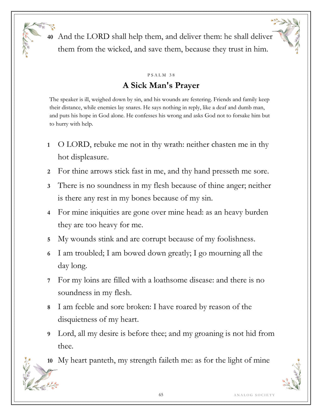 Inside A Treasury of Psalms - page 65