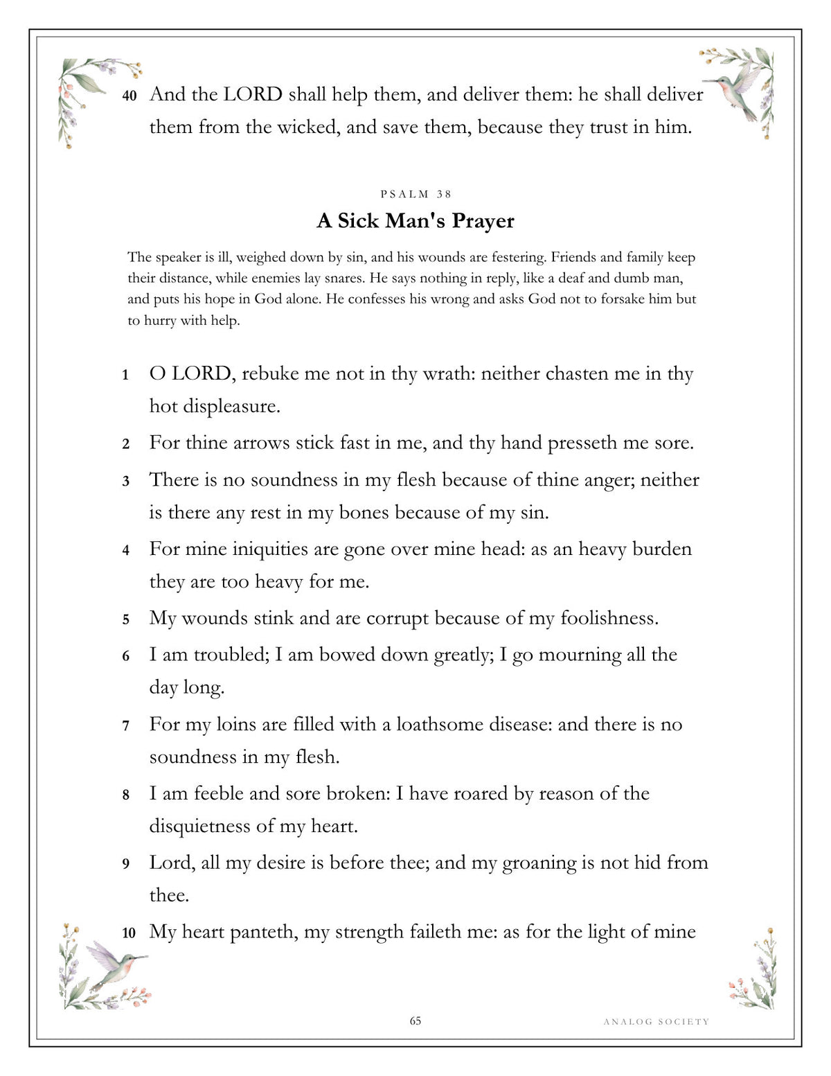 Inside A Treasury of Psalms - page 65