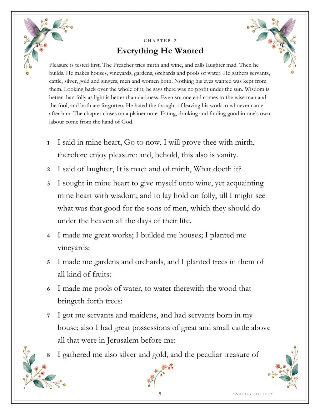 Inside Ecclesiastes and the Song of Solomon - page 9