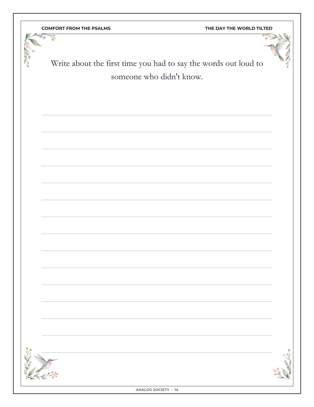 Inside Comfort from the Psalms — After the Loss of a Parent - page 15