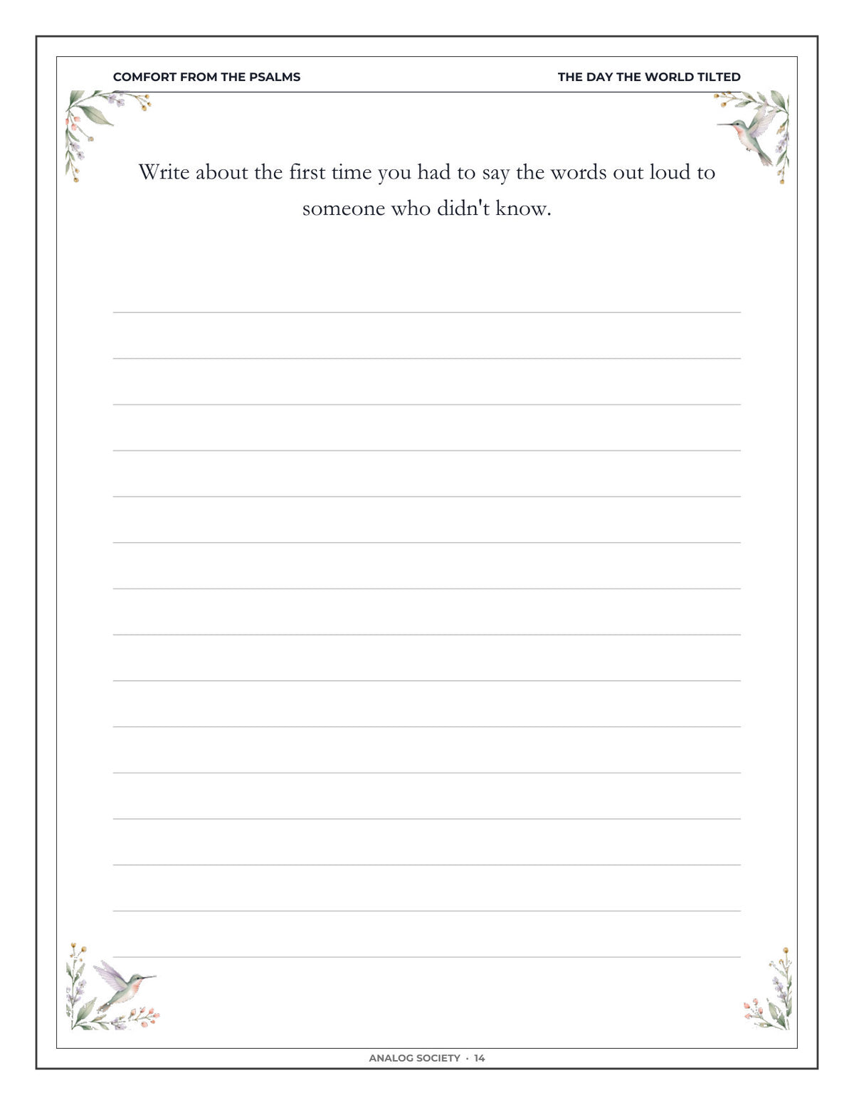 Inside Comfort from the Psalms — After the Loss of a Parent - page 15