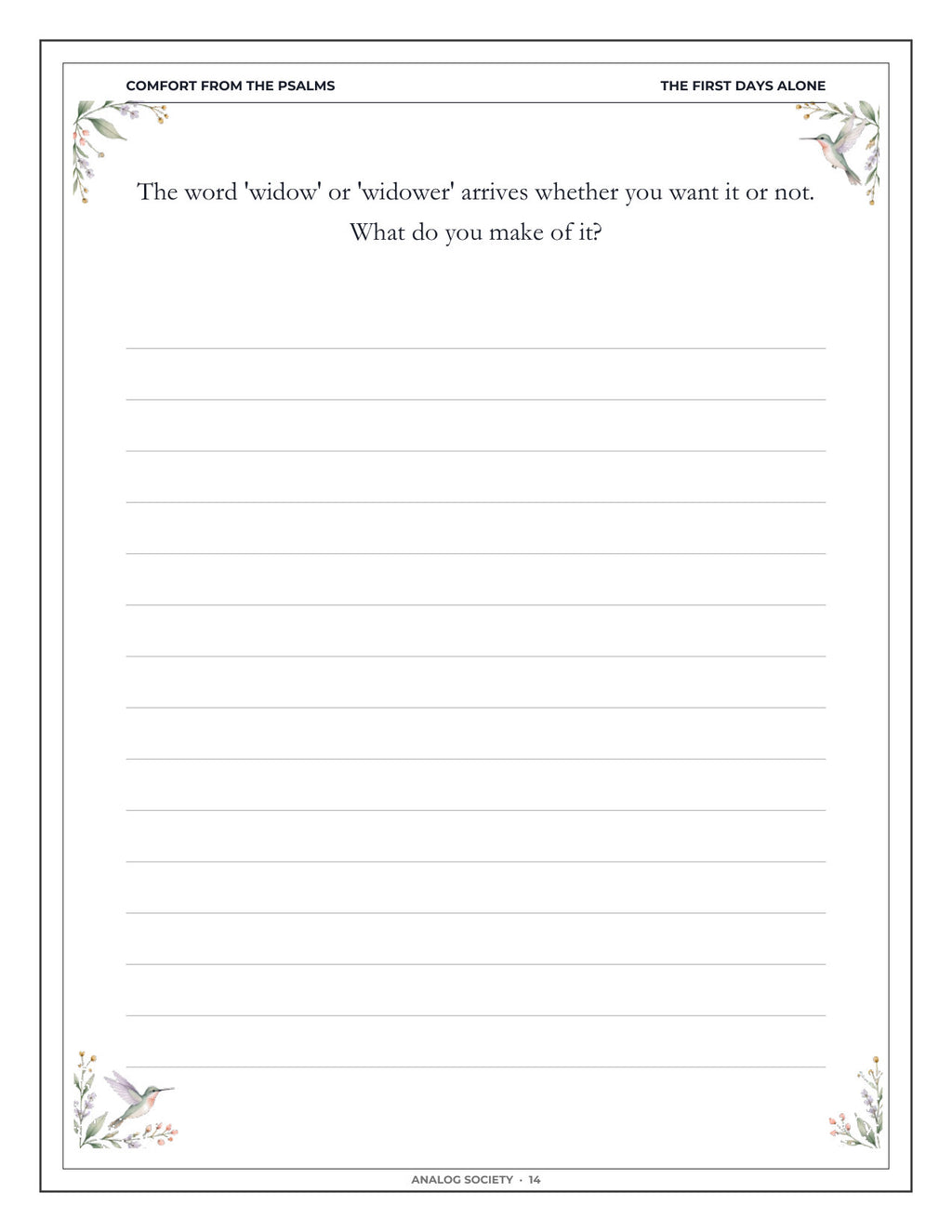 Inside Comfort from the Psalms — After the Loss of a Spouse - page 15