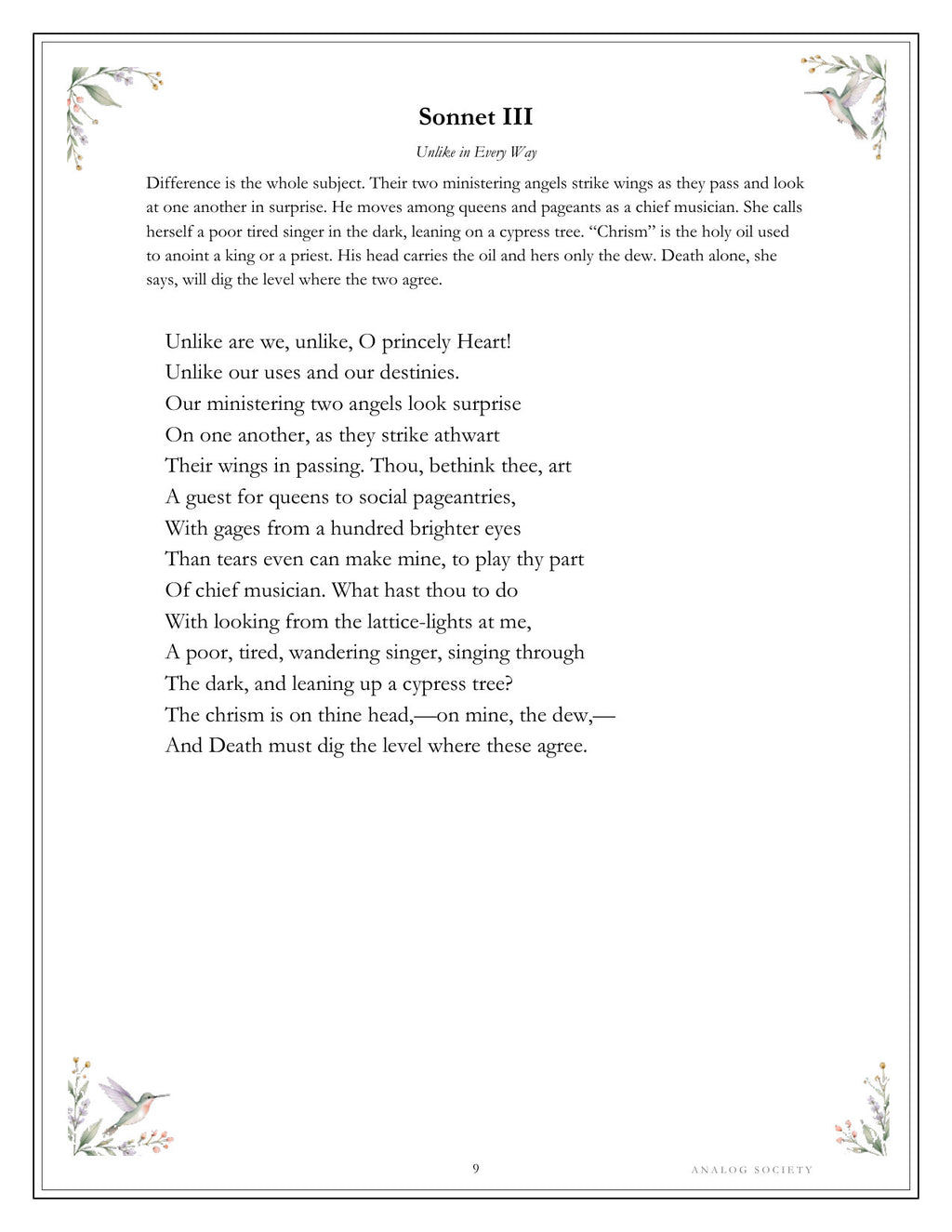 Inside Sonnets from the Portuguese - page 9