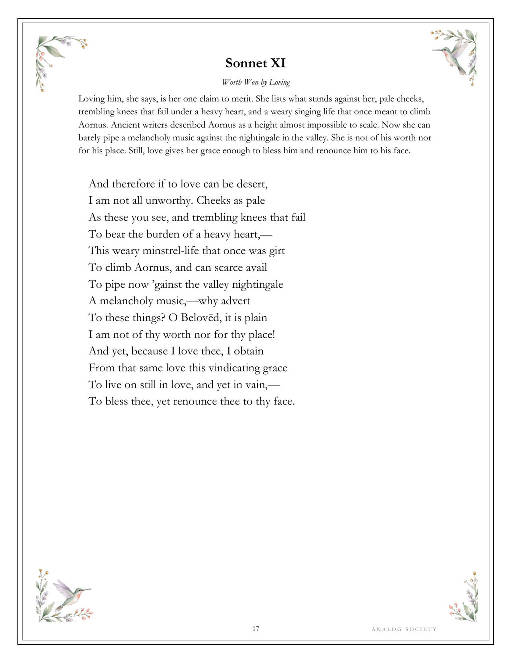 Inside Sonnets from the Portuguese - page 17