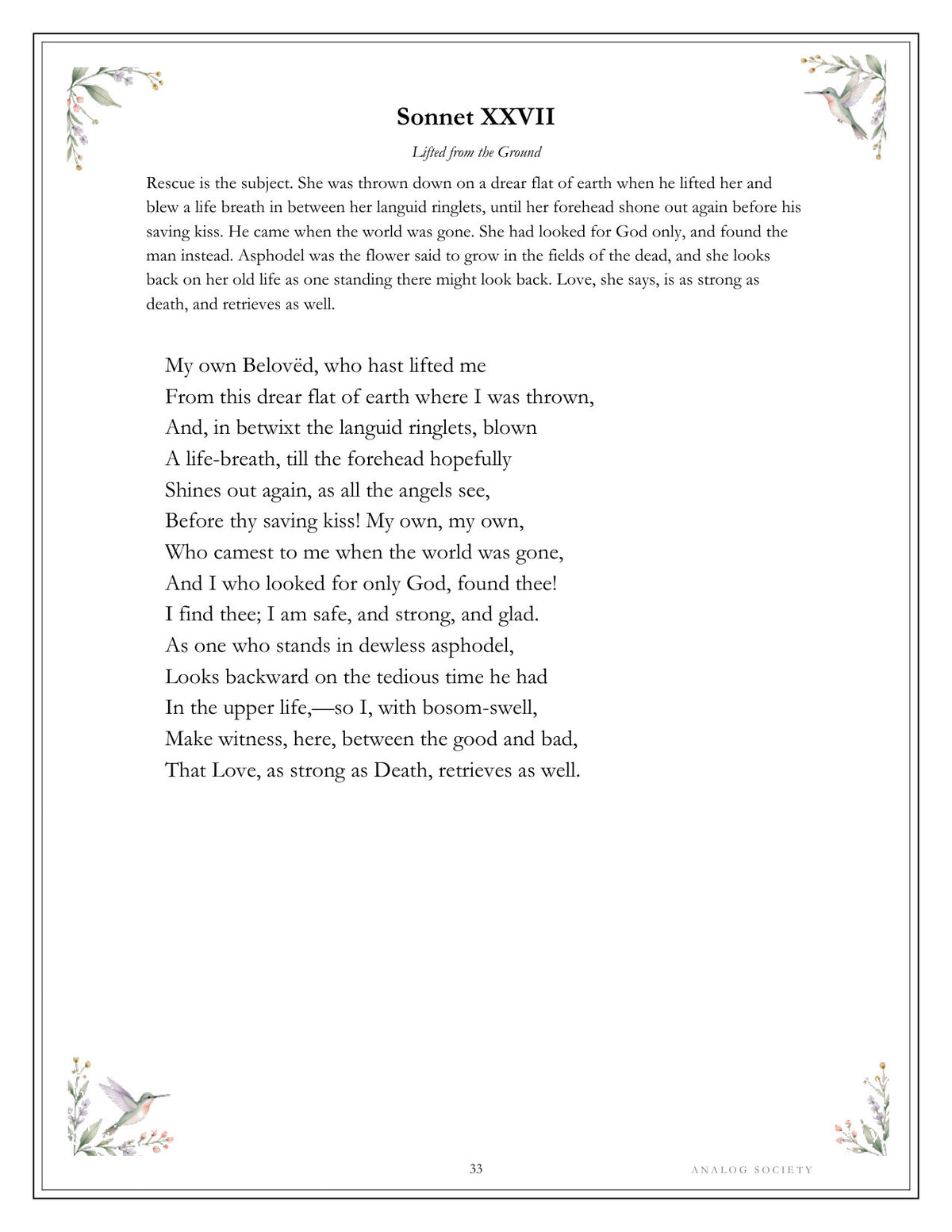 Inside Sonnets from the Portuguese - page 33