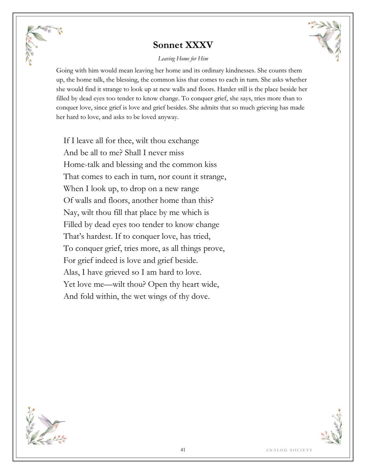 Inside Sonnets from the Portuguese - page 41