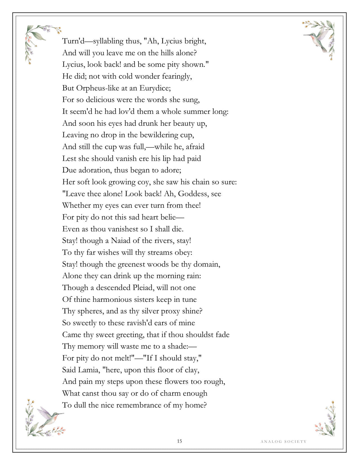 Inside Keats — The Poems of 1820 - page 15
