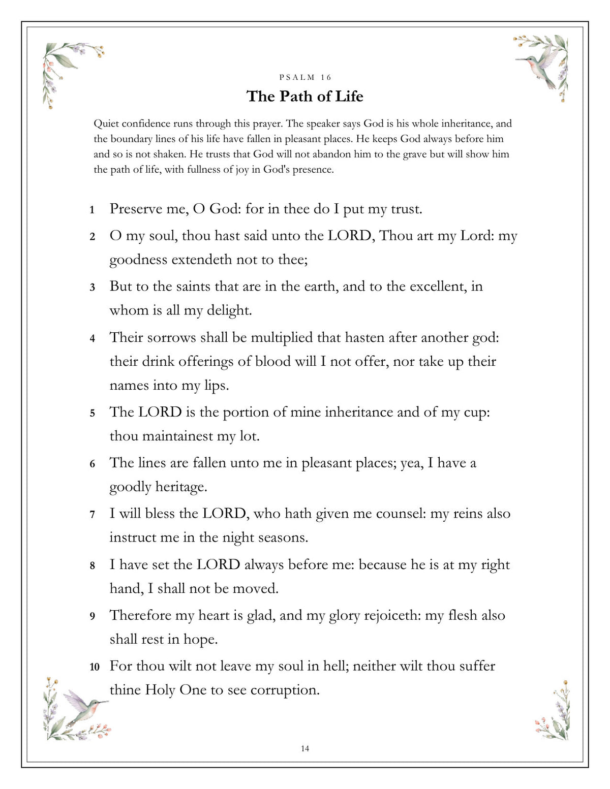 Inside Psalms of Comfort and Strength - page 14