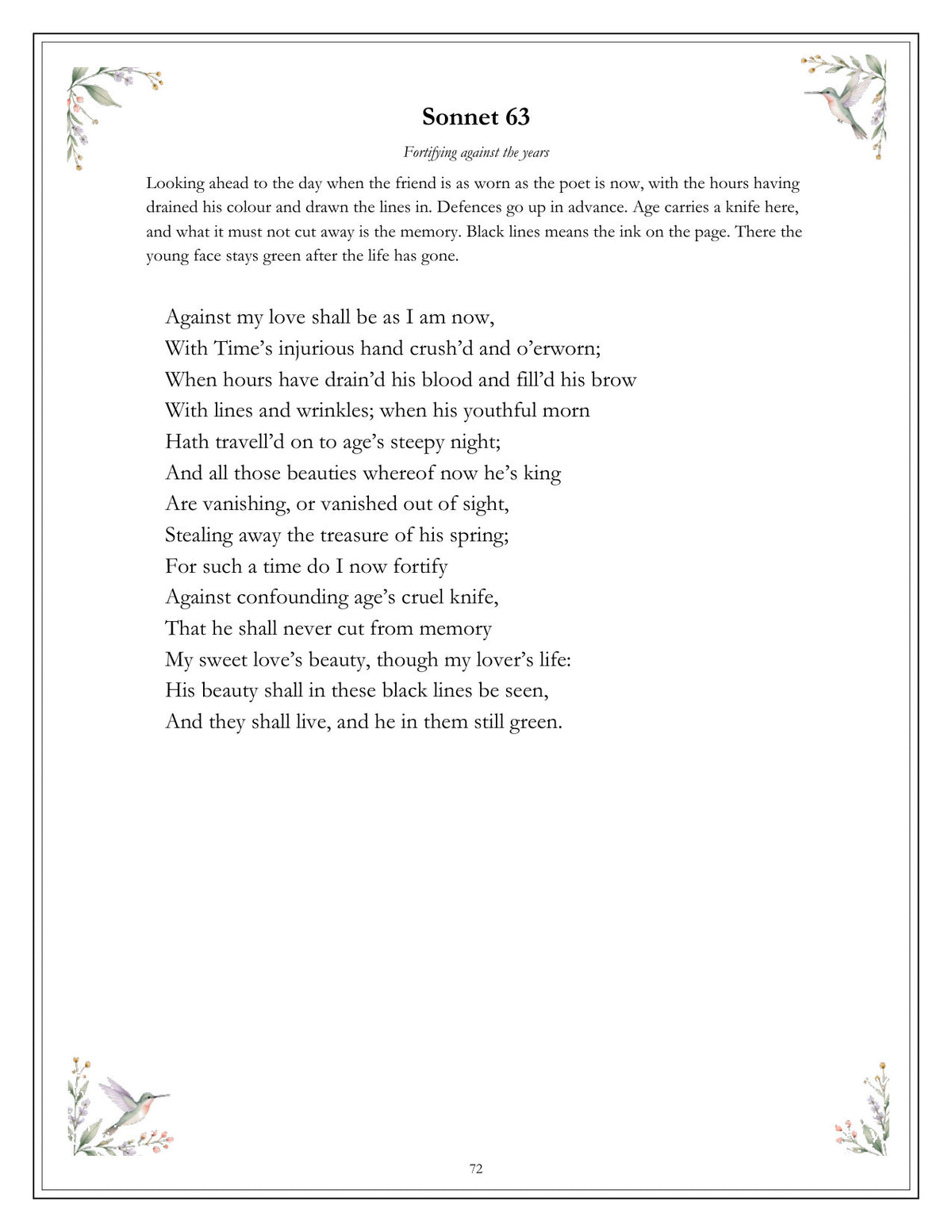 Inside Shakespeare's Sonnets - page 72