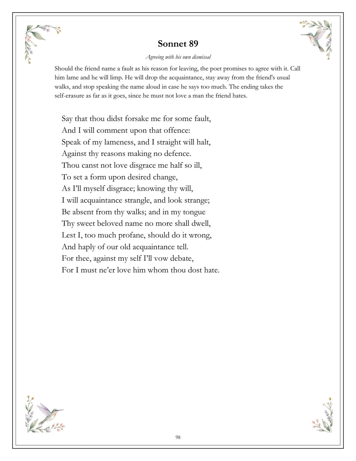Inside Shakespeare's Sonnets - page 98