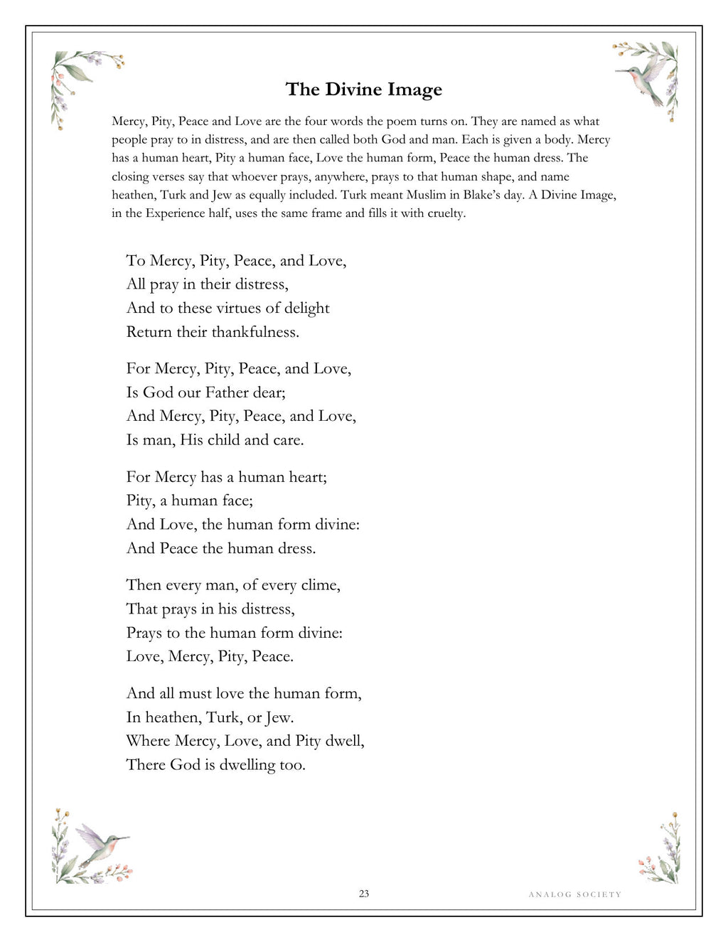 Inside Songs of Innocence and Experience - page 23