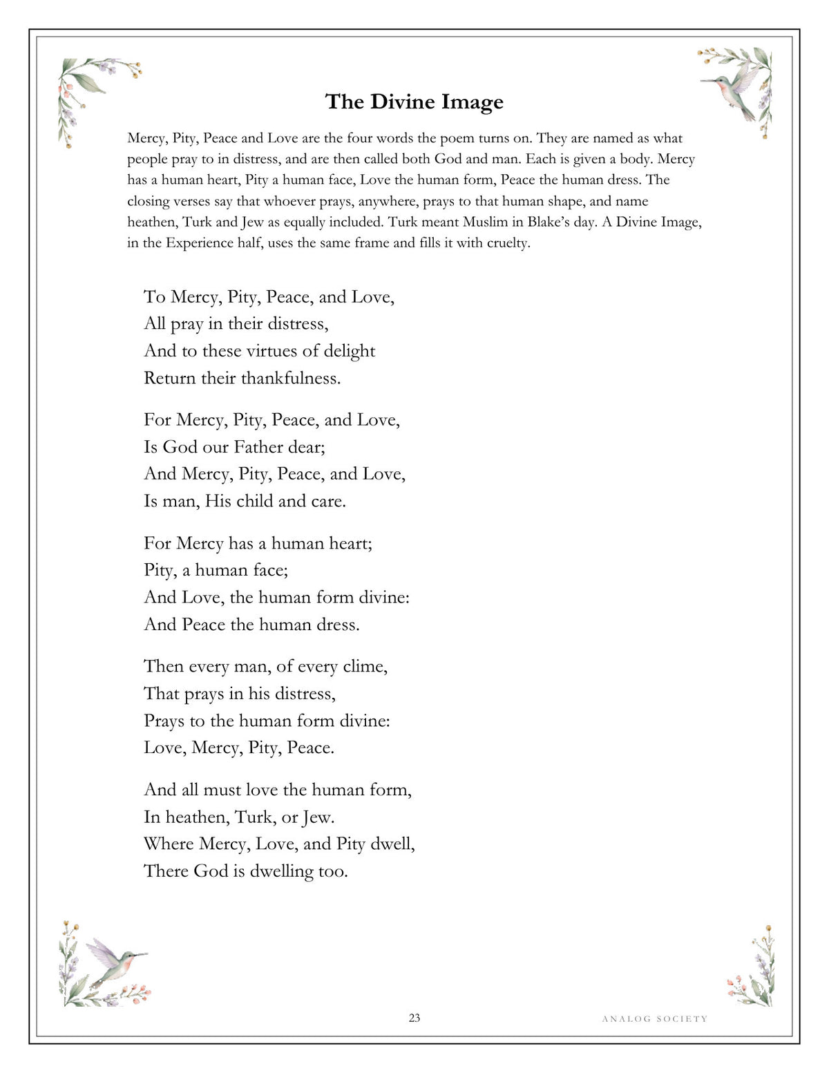 Inside Songs of Innocence and Experience - page 23