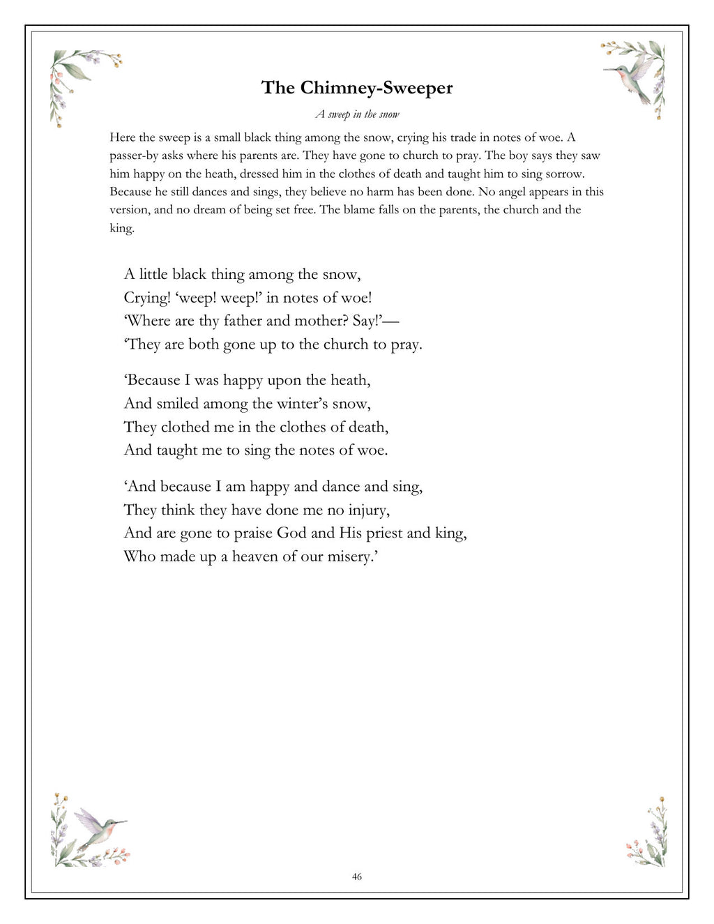 Inside Songs of Innocence and Experience - page 46