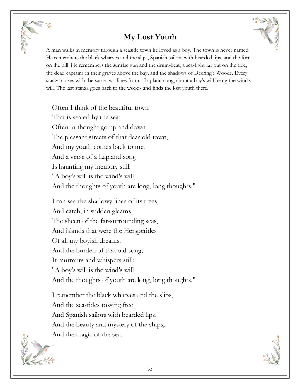 Inside Longfellow — Best Loved - page 32