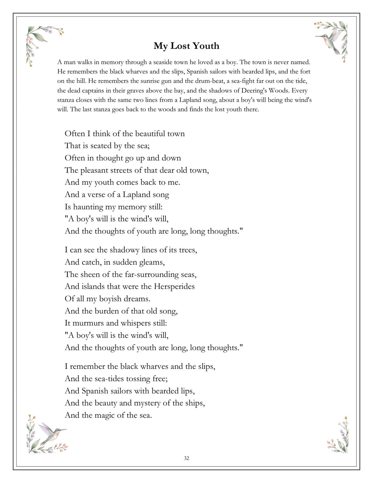 Inside Longfellow — Best Loved - page 32