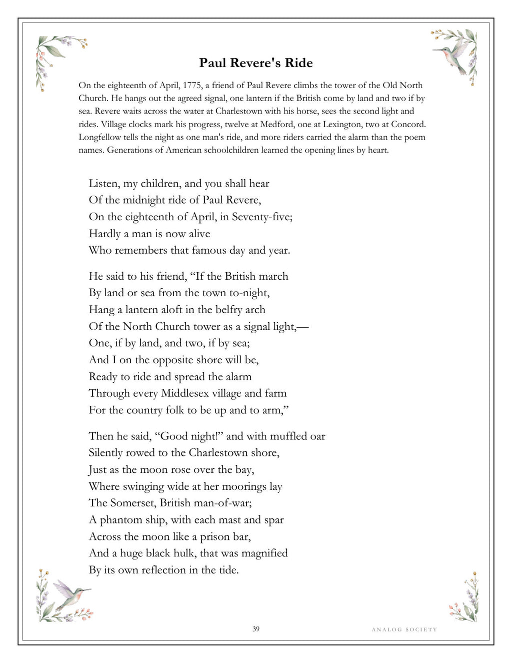 Inside Longfellow — Best Loved - page 39