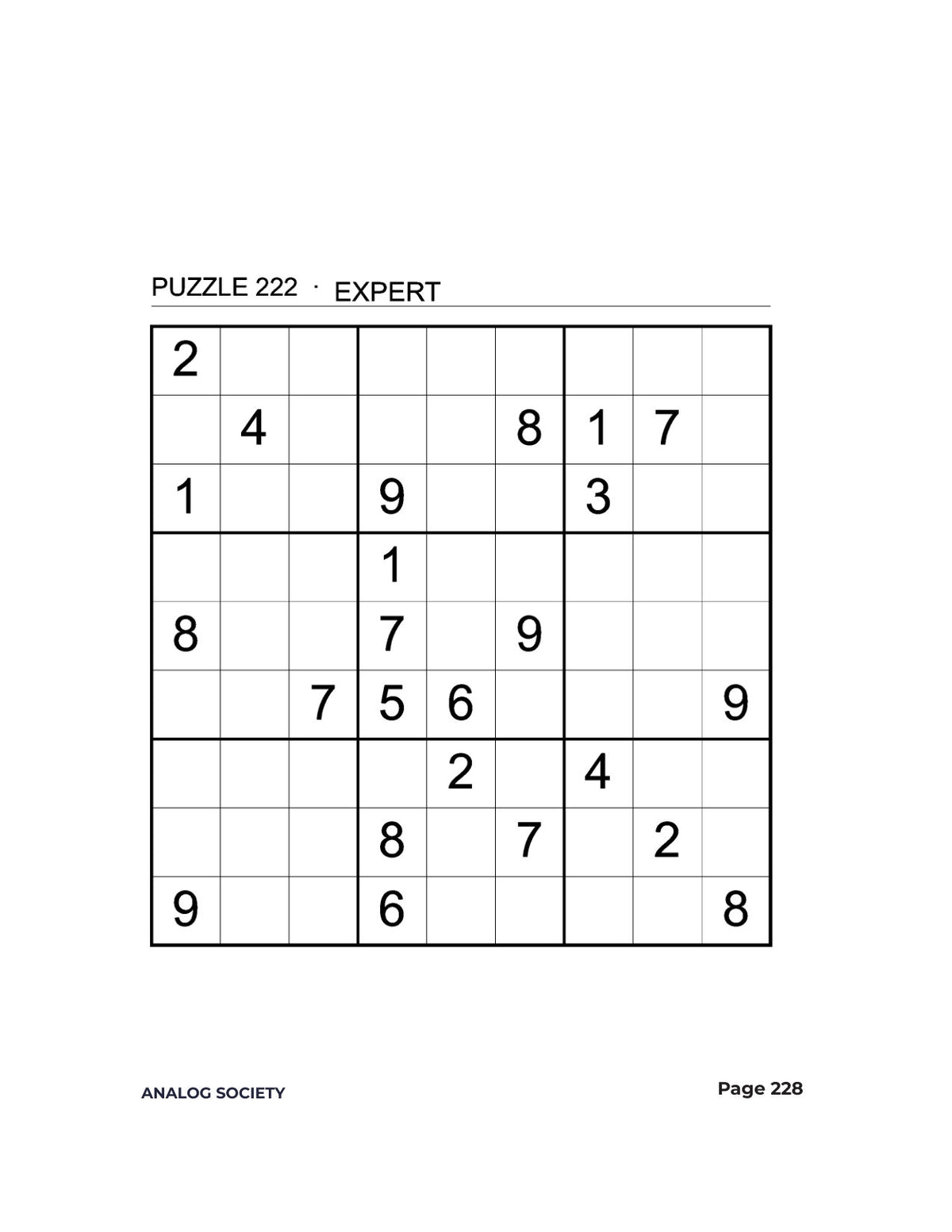 Inside Expert Sudoku — 300 Hard Puzzles - page 228