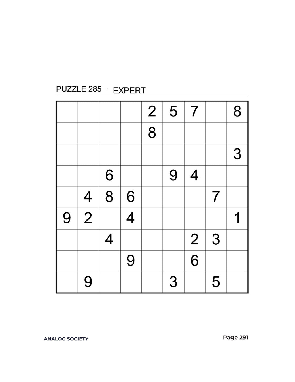 Inside Expert Sudoku — 300 Hard Puzzles - page 291