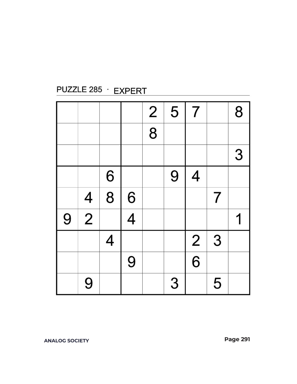 Inside Expert Sudoku — 300 Hard Puzzles - page 291