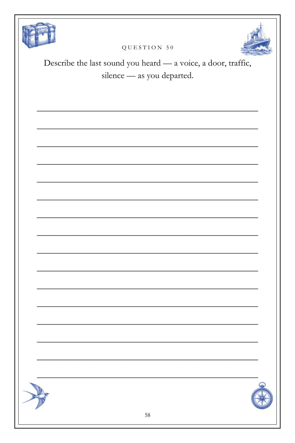 Leaving, Arriving, Belonging hardcover gift edition, inside page 58