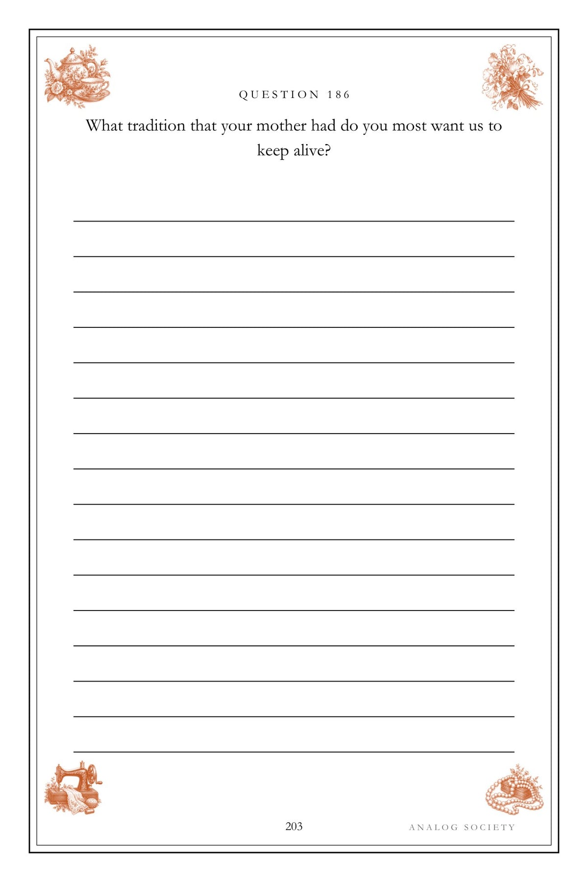 Mum, Start at the Beginning hardcover gift edition, inside page 203