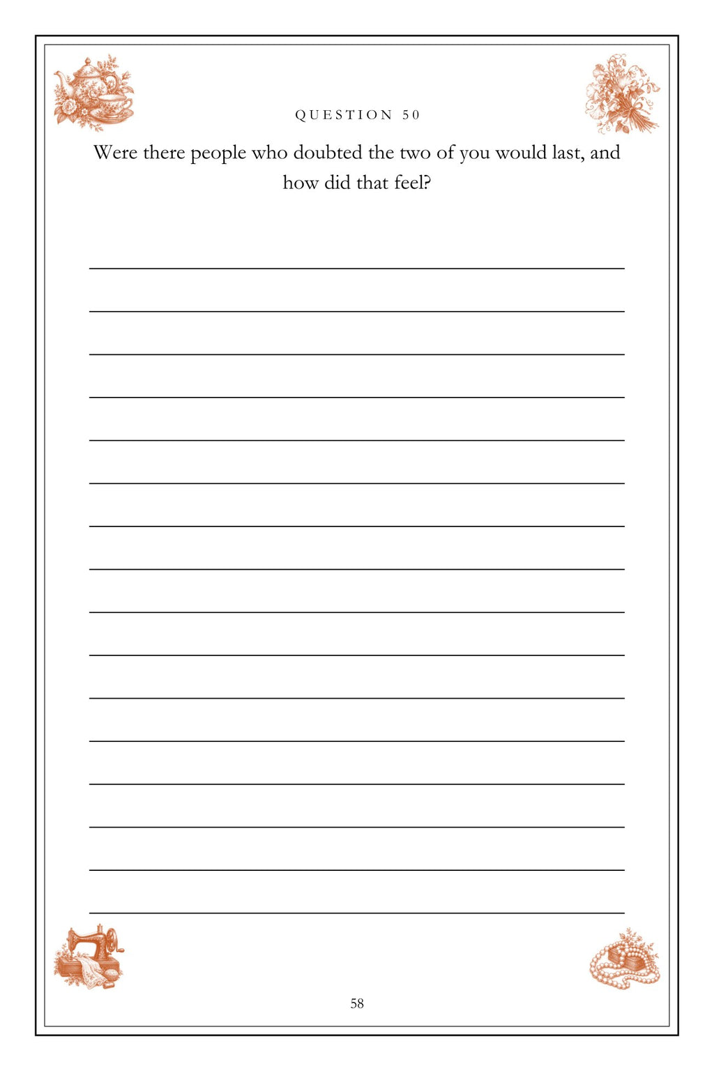 Mum, Start at the Beginning hardcover gift edition, inside page 58