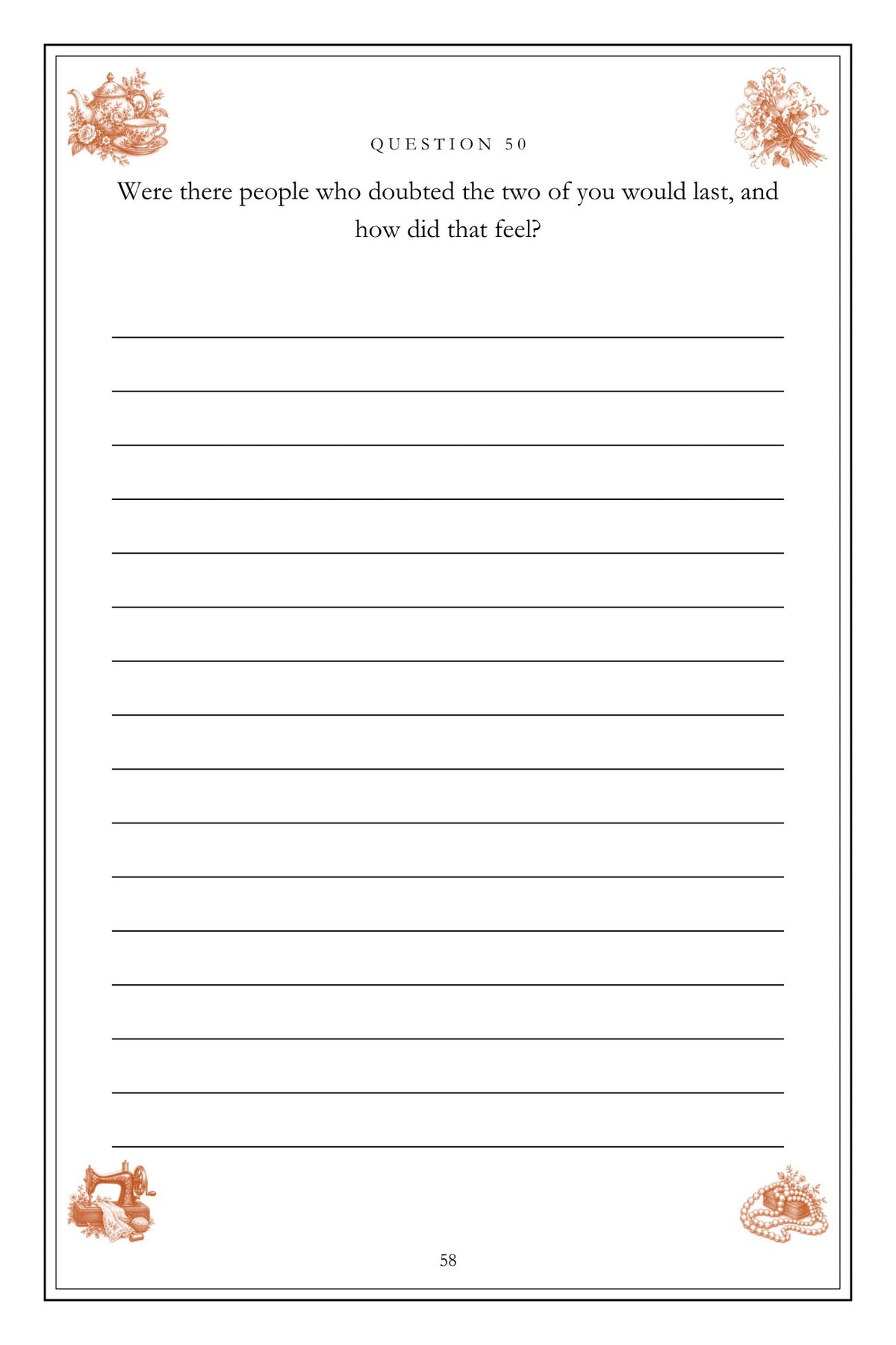 Mum, Start at the Beginning hardcover gift edition, inside page 58