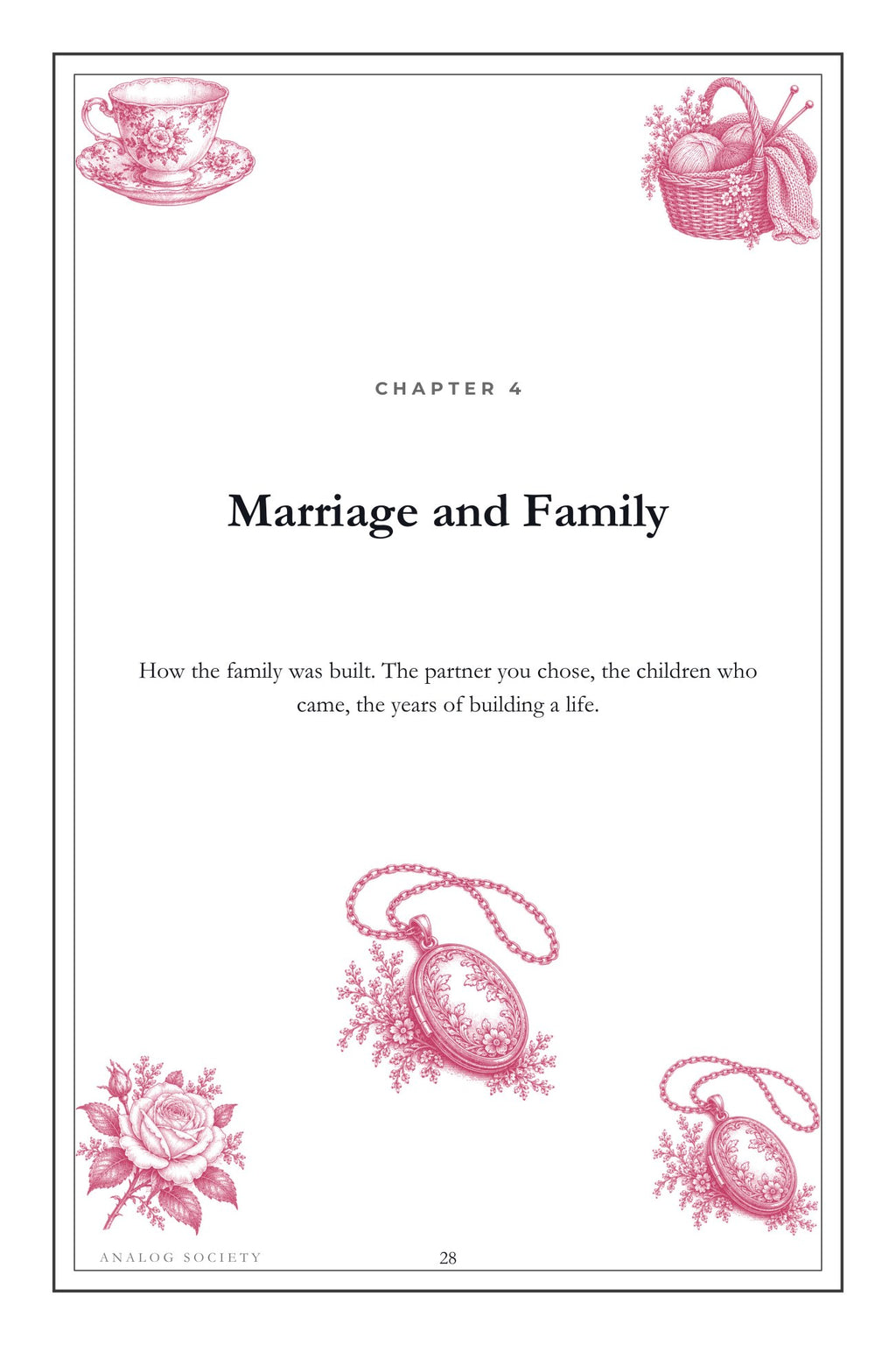 My Side of the Family hardcover gift edition, inside page 28