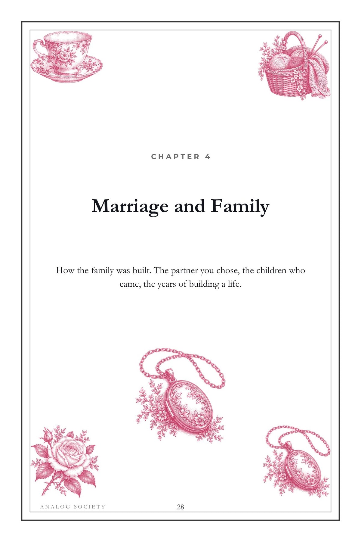 My Side of the Family hardcover gift edition, inside page 28