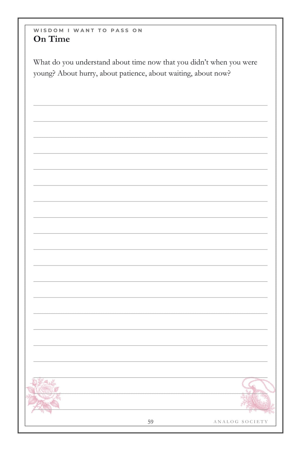My Side of the Family hardcover gift edition, inside page 59