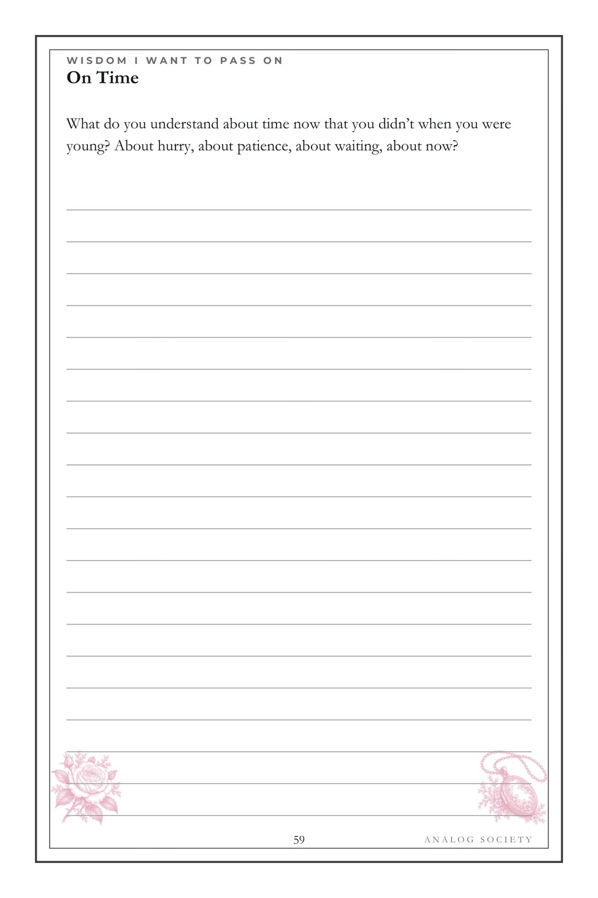 My Side of the Family hardcover gift edition, inside page 59
