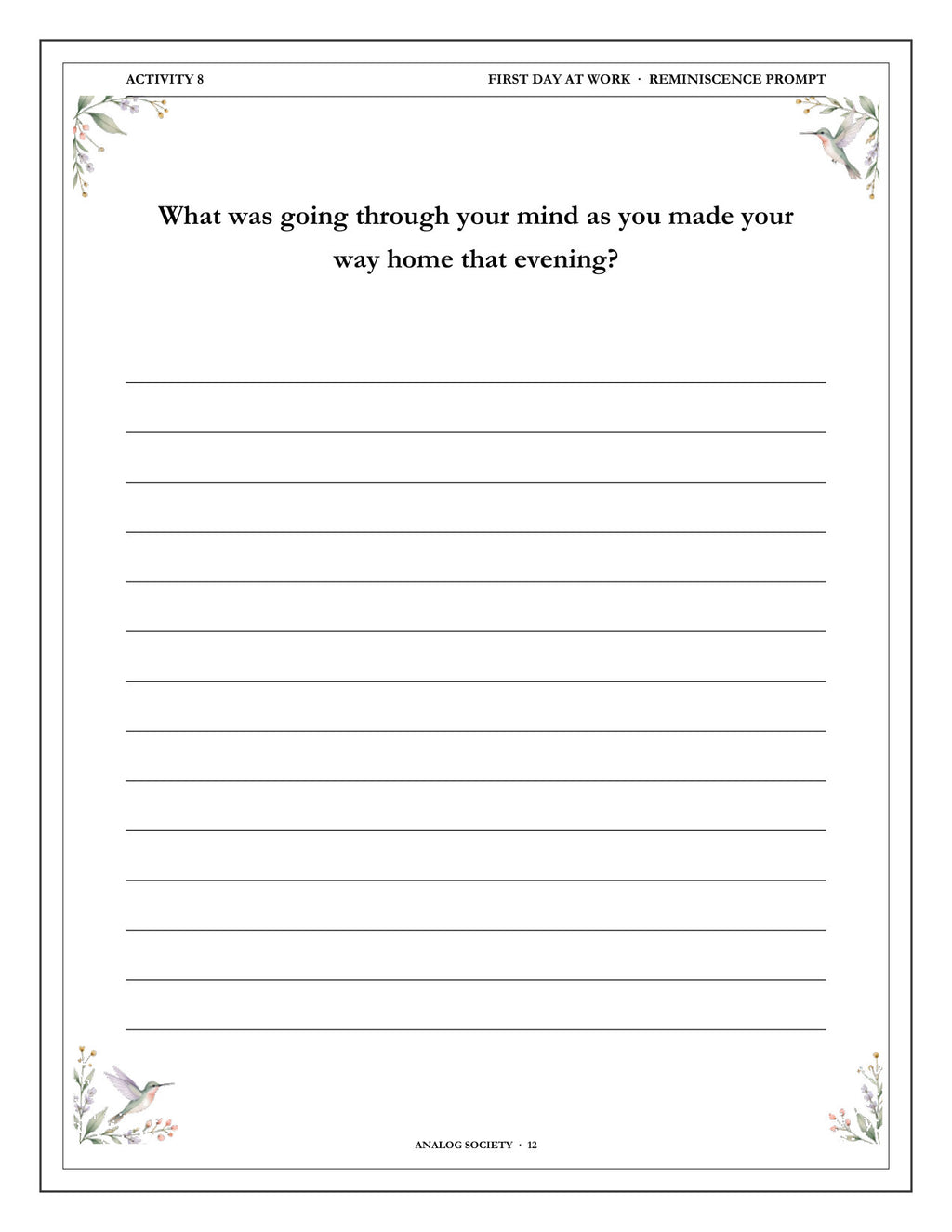 Inside A Memory Book — Working Life and First Jobs - page 13