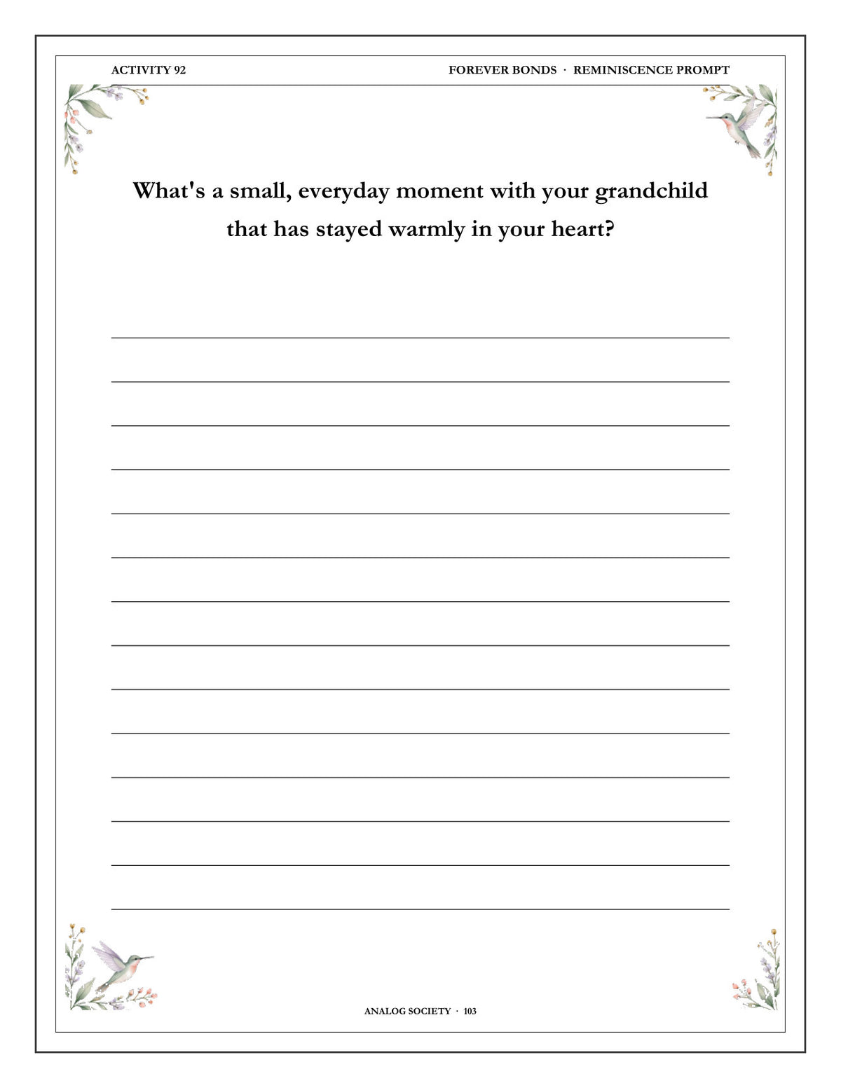 Inside A Memory Book — Becoming a Grandparent - page 104