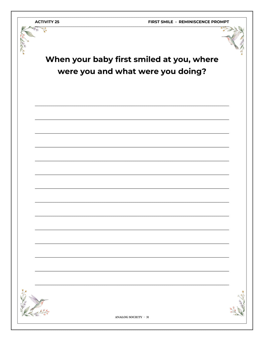 Inside A Memory Book — Becoming a Parent - page 32
