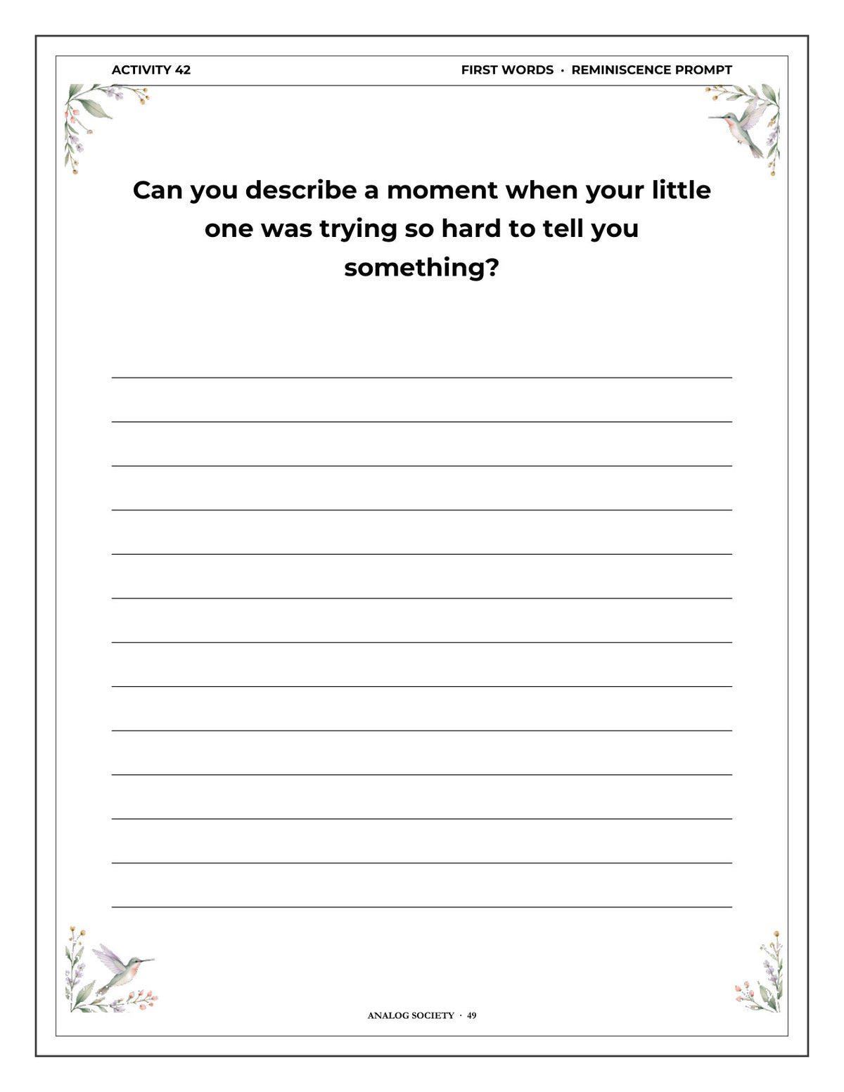 Inside A Memory Book — Becoming a Parent - page 50