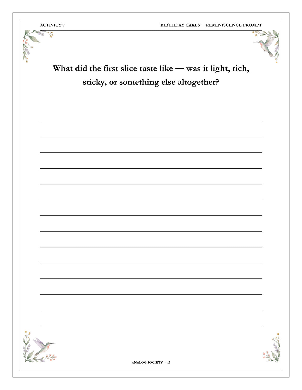 Inside A Memory Book — Birthdays Remembered - page 14