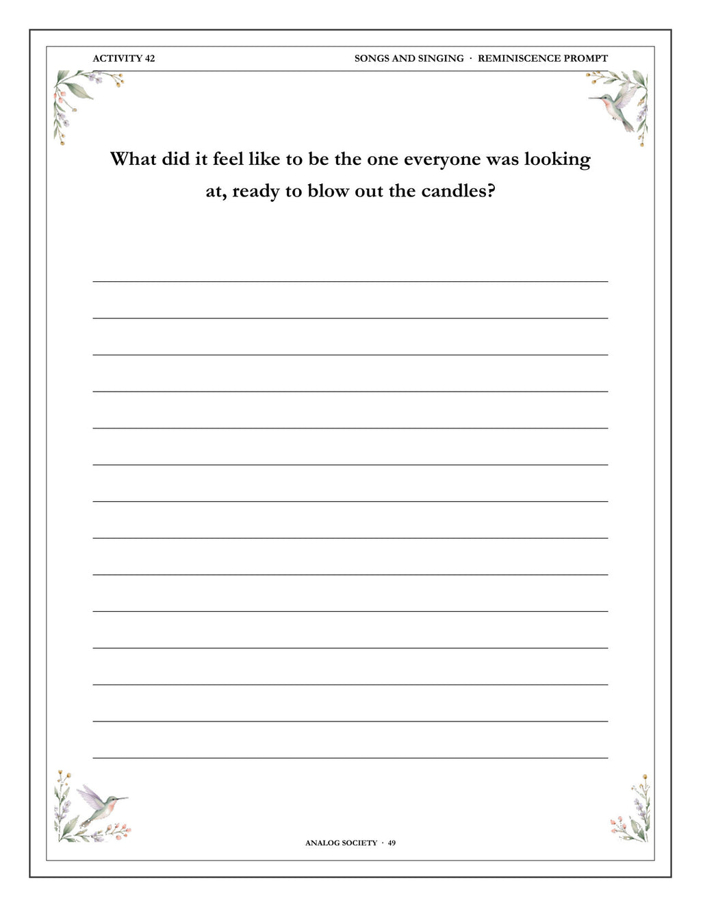 Inside A Memory Book — Birthdays Remembered - page 50