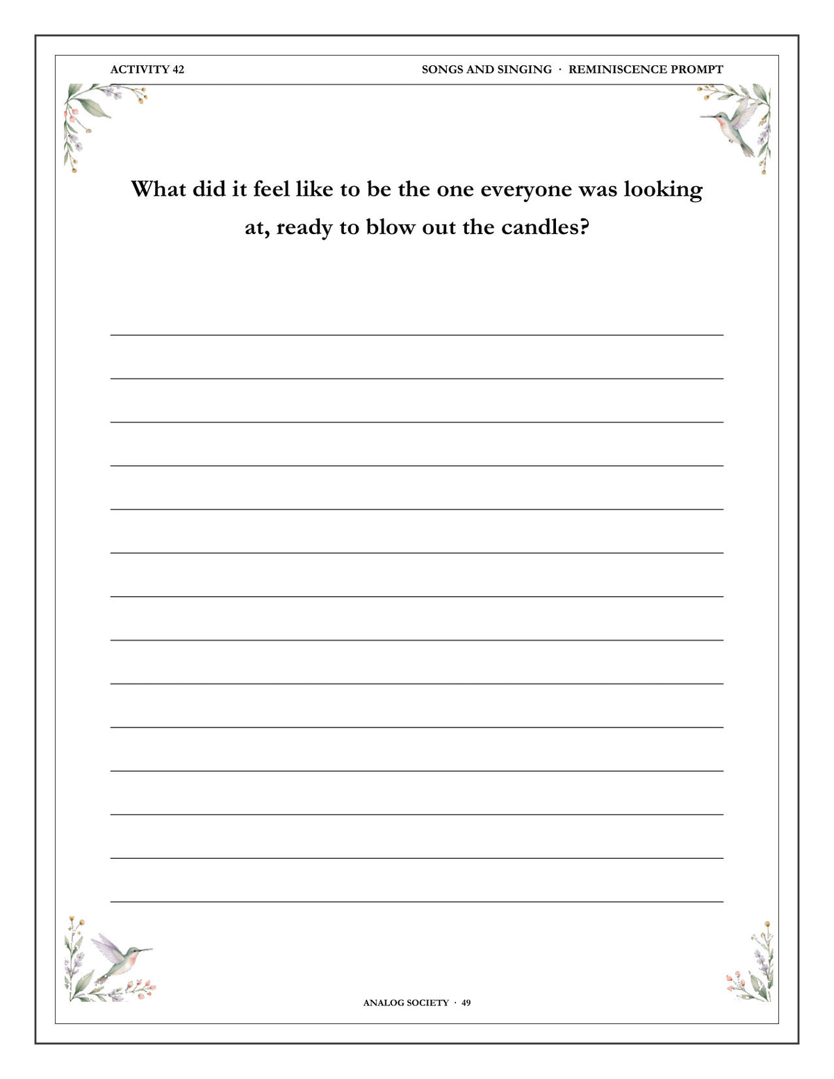 Inside A Memory Book — Birthdays Remembered - page 50