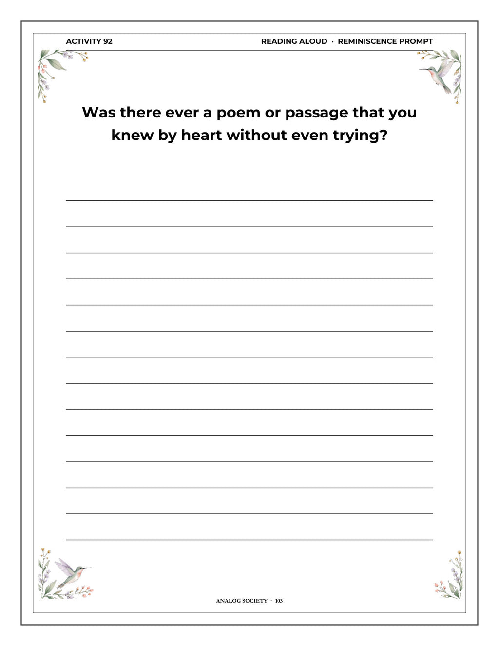 Inside A Memory Book — Books and Reading - page 104